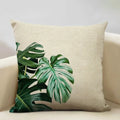 Exotic Tropical Leaf Pattern Pillow Covers by Axyaa - Perfect for Sofa, Bedroom, and Car