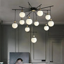 Axyaa Nordic LED Bean Chandelier, Postmodern Minimalist Pendant Light for Stylish Home Decor