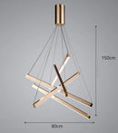 Axyaa Stainless Steel Ceiling Chandelier LED Pendant Light for Nordic Home Decor