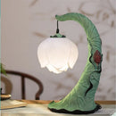 Axyaa Lotus Table Lamp: Chinese Retro Art Decor for Living Room, Bedroom, Study
