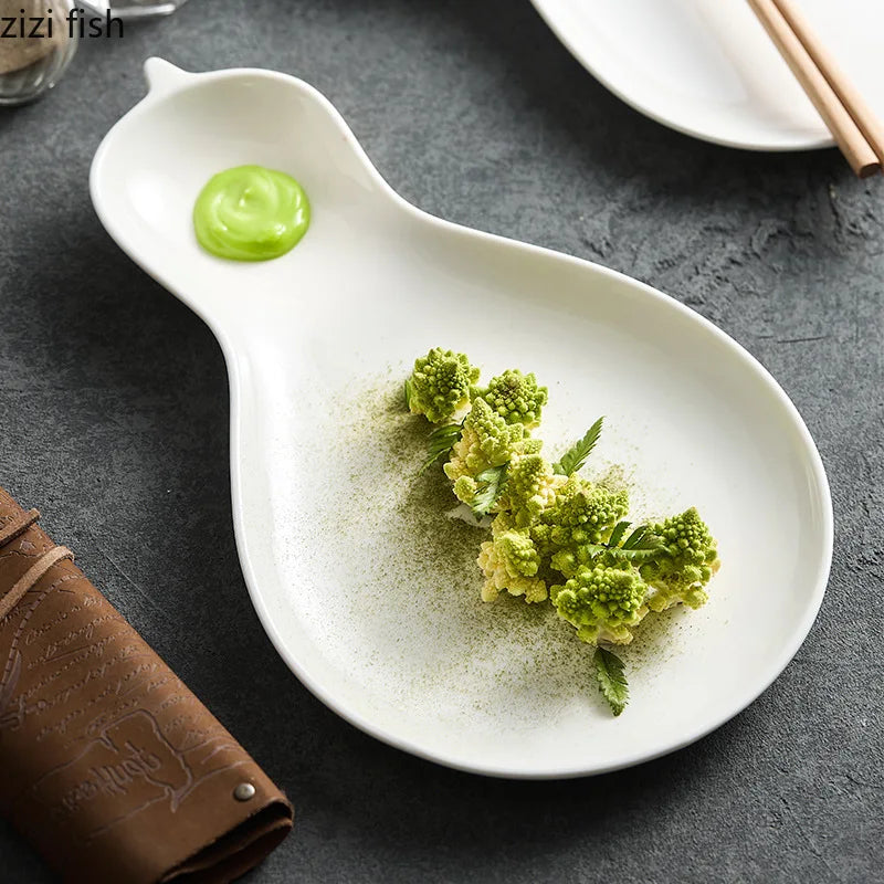 Axya Irregular Ceramic Dinner Plate Set Creative Design Specialty Tableware