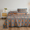 Axyaa Cotton Gauze Floral Single Quilt Blanket for Summer Comfort