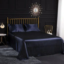 Axyaa Silky Satin Fitted Sheet Set - Soft & Smooth Solid Color Queen/King/Twin Size