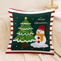 Axyaa Christmas Red Joyful Pillow for Bedroom & Living Room Decor