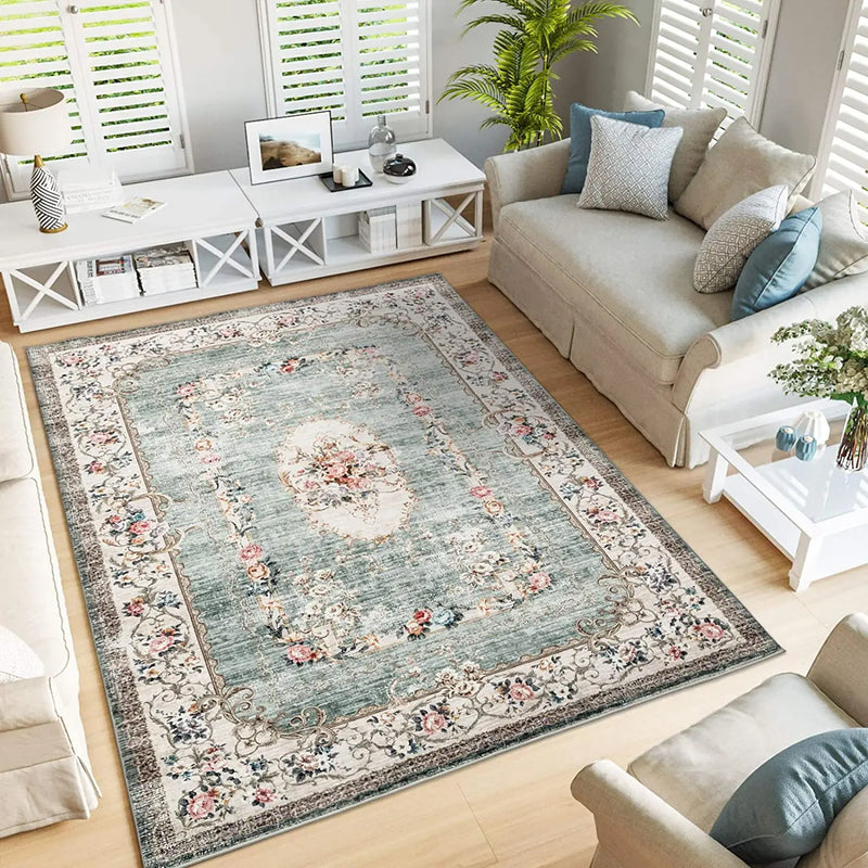 Axyaa Retro Style Large Rug - Modern Short Pile European Design for Home Decor