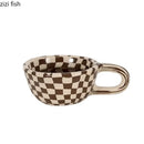Axya Irregular Chessboard Coffee Mug Set