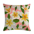 Axyaa Tropical Plant Design Linen Pillowcase Floral Print 45*45cm