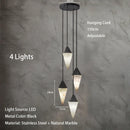 Axyaa Marble LED Chandelier: High-End Luxury Lighting for Home Decor & Living Spaces