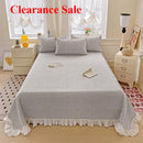Axyaa Modal Lace Bed Cover with Star Embroidery, Summer Quilted Sheet