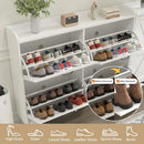 Axyaa Farmhouse Shoe Cabinet with 4 Drawers: Stylish Entryway Storage