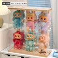 Axyaa Acrylic Doll Display Cabinet: Large Capacity Dustproof Organizer & Desktop Storage Solution