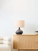 Axyaa Resin LED Table Lamp: Minimalist Retro Wabi-sabi Design for Living Room and Bedroom