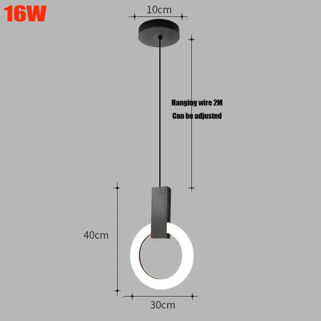 Axyaa Nordic LED Pendant Light: Stylish Ring Chandelier for Living Room, Dining Room, Bedroom