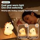 Axyaa Unicorn Silicone LED Night Light - Rechargeable Cute Animal Bedroom Lamp