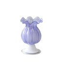 Axyaa Purple Glass Vase: Elegant Tall Flower Vase for Living Room Table Décor