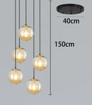 Axyaa LED Ring Stairs Pendant Light Chandeliers for Living Room and Dining Room