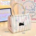 Axyaa Kawaii Cat Thermal Lunch Bag - Portable Insulated Bento Pouch for Kids & Adults