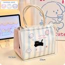 Axyaa Kawaii Cat Thermal Lunch Bag - Portable Insulated Bento Pouch for Kids & Adults