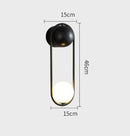 Axyaa Gold LED U-shaped Wall Lamp Sconce for Minimalist Bedroom Decor