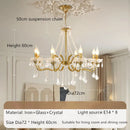 Axyaa Crystal Chandelier: European Minimalist Living Room Lamp - Modern & Cozy Bedroom Vintage Lighting