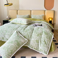 Axyaa High-End Jacquard Milk Fleece Winter 4-Piece Bed Set
