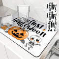 Axyaa Cartoon Skull Dish Drying Mat - Non-slip Heat Resistant Kitchen Counter Pad