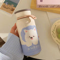 Axyaa Kawaii Puppy Stainless Steel Thermos Water Bottle for Girls