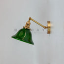 Axyaa Green Glass Wall Lamp Modern Nordic Bedroom Sconce LED Lighting