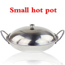 Axya Stainless Steel Mini Wok Pot with Flat Bottom, Thick and Durable Mini Chafing Dish