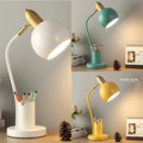 Axyaa Korean Style Desk Lamp with Pen Holder, Dimmable and Eye Protection