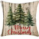 Axyaa Christmas Wreath & Truck Joy Throw Pillow Cover for Sofa, Bedroom, Car