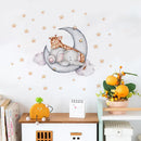 Axyaa Elephant Giraffe Kids Room Animal Wall Stickers Moon Child Decor