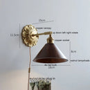 Axyaa Nordic Copper LED Wall Lights for Home Indoor Stair Mirror Bedroom Lamp