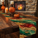 Axyaa Christmas Scales Table Runner - Farmhouse Dining Decorations for Party Tables