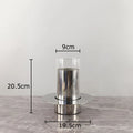 Stainless Steel Glass Vase for Artificial Flowers by Axyaa