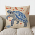 Blue Marlin Artistic Throw Pillow Cover by Axyaa - Sofa Bedroom Car Decor