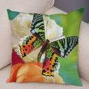 Axyaa Butterfly Flower Pillow Cover 45*45cm for Home Sofa Decor