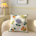 Axyaa Pastoral Flower Embroidery Pillowcase - Canvas Towel Sofa Cushion Cover