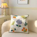 Axyaa Pastoral Flower Embroidery Pillowcase - Canvas Towel Sofa Cushion Cover