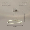 Axyaa Crystal LED Chandelier Foyer Pendant Lighting Modern Luxury Steel Lamp