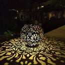 Solar LED Lantern Lights for Garden Decor by Axyaa - Waterproof Metal, Hanging Projection Lights
