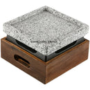 Axya BBQ Steak Plate | High Temp Stone Grill for Volcanic Rock Barbecue