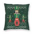 Nutcracker Doll Cushion Cover - Axyaa Square Throw Pillow for Christmas Home Decor