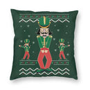 Nutcracker Doll Cushion Cover - Axyaa Square Throw Pillow for Christmas Home Decor