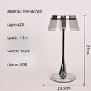 Axyaa Silver Charging Touch Desk Lamp with Modern LED Lights