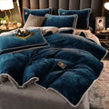 Axyaa Deluxe Milk Fleece Queen Size Bedding Set for Cozy Winter Nights