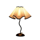 Axyaa Wabi-sabi Petal Table Lamp E27 LED Fabric Shade for Living Room & Bedroom