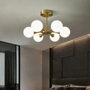 Axyaa Nordic Glass LED Ceiling Chandelier Minimalism for Home Decor