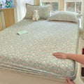 Axyaa 100% Cotton Mattress Protector Cover - Single Piece, Non-slip, Dustproof