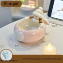 Axyaa Cute Animal Ceramic Ashtray for Home Decor and Boyfriend Gift